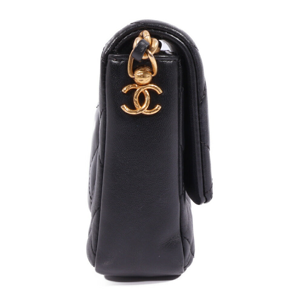 CHANEL(シャネル) ミニマトラッセ シングルフラップ シングルチェーンショルダーバッグ ブラック ラムスキン AS2733 ショルダーバッグ