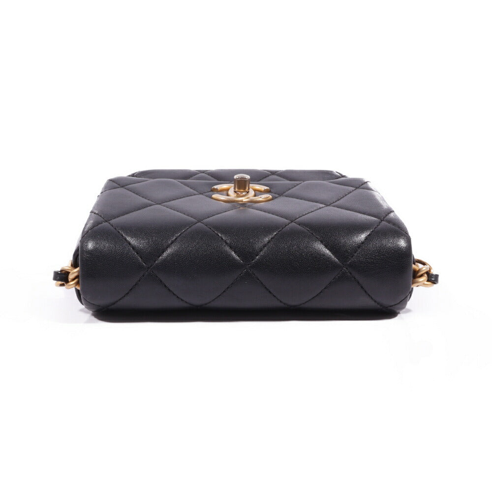 CHANEL(シャネル) ミニマトラッセ シングルフラップ シングルチェーンショルダーバッグ ブラック ラムスキン AS2733 ショルダーバッグ