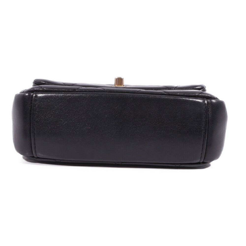 CHANEL(シャネル) ミニマトラッセ シングルフラップ シングルチェーンショルダーバッグ ブラック ラムスキン AS2733 ショルダーバッグ