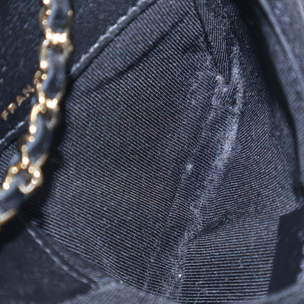 CHANEL(シャネル) ミニミニマトラッセ Sシングルフラップ シングルチェーンショルダー コットン ゴールド金具 ブラック ポーチ AP2623
