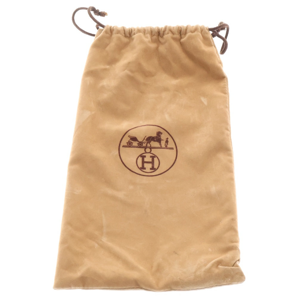 HERMES(エルメス) デスタン ゴールドバックル モカシンレザーローファー ブラック レディース