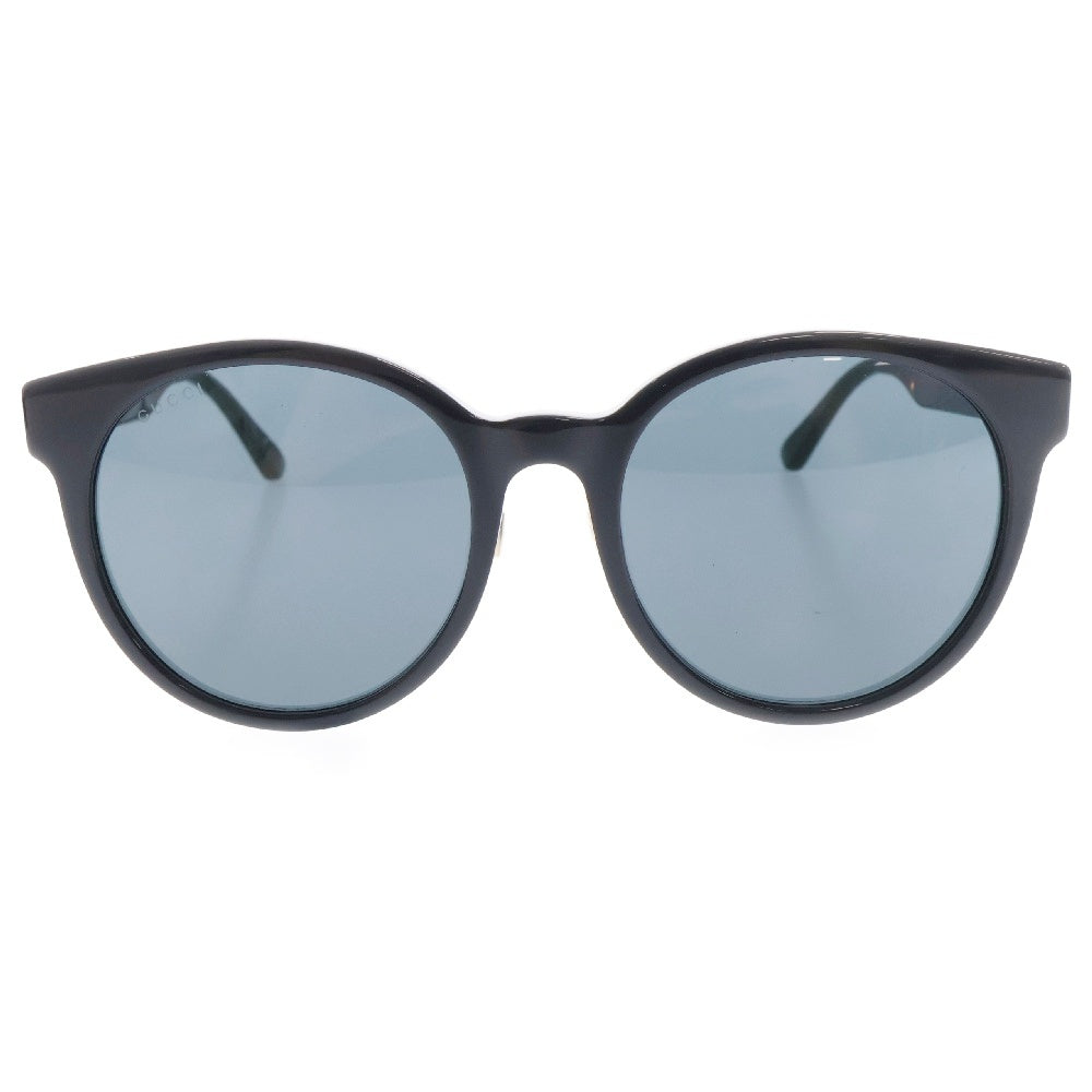 GUCCI(グッチ) シェリーライン サングラス ブラック×グリーン ウェリントン 55□20-145