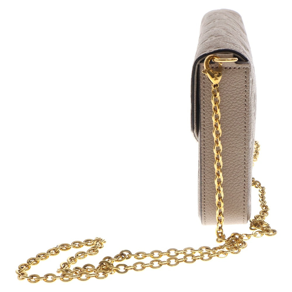 LOUIS VUITTON(ルイヴィトン) モノグラムアンプラント ポシェットフェリシー ショルダーバッグ ベージュ レザー M68697