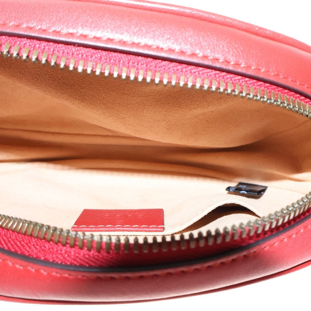 GUCCI(グッチ) GGマーモント キルティングレザー ベルトバッグ ウエストバッグ レッド レザー ゴールド金具 ボディバッグ 476434