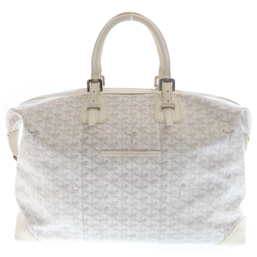 GOYARD(ゴヤール) ボーイング45 ボストンバッグ ハンドバッグ ホワイト シルバー金具 レザー