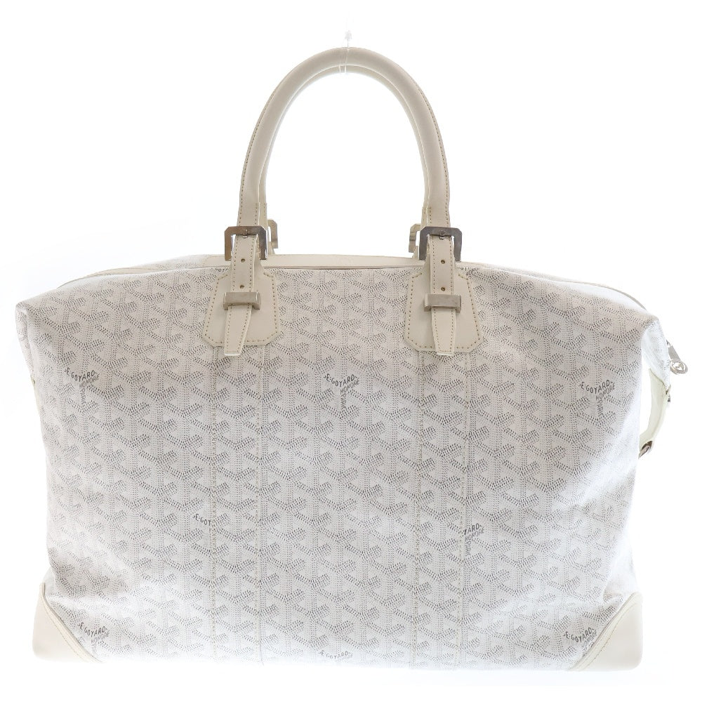 GOYARD(ゴヤール) ボーイング45 ボストンバッグ ハンドバッグ ホワイト シルバー金具 レザー