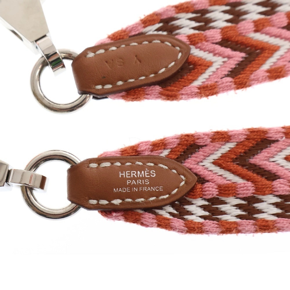 HERMES(エルメス) バンドリエール サングル アレグロ ローズコンフェッティ×ゴールド×ホワイト トワル×スイフト シルバー金具 Y刻印