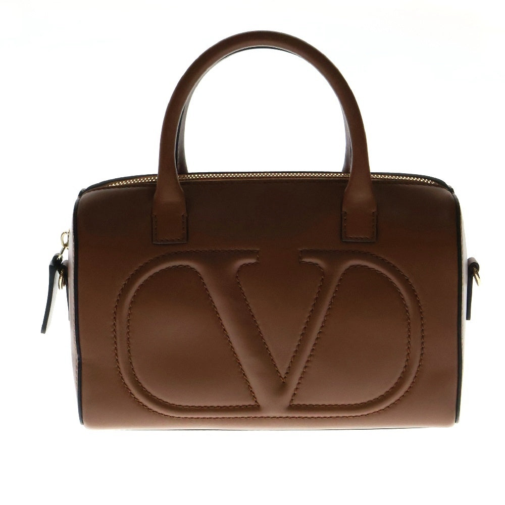 VALENTINO(ヴァレンチノ) Vロゴ 2WAYバック ハンドバック ショルダーバック ブラウン レザー