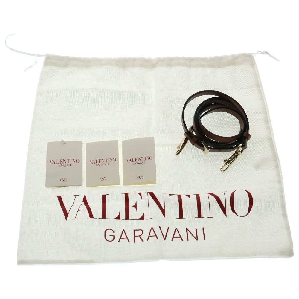 VALENTINO(ヴァレンチノ) Vロゴ 2WAYバック ハンドバック ショルダーバック ブラウン レザー