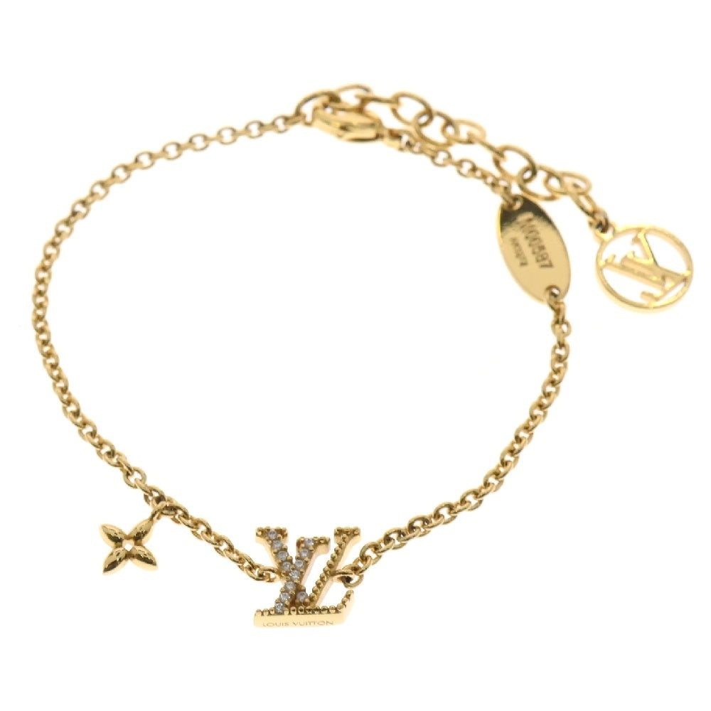 LOUIS VUITTON(ルイヴィトン) ブレスレット LVアイコニック ゴールド ラインストーン GP M00587