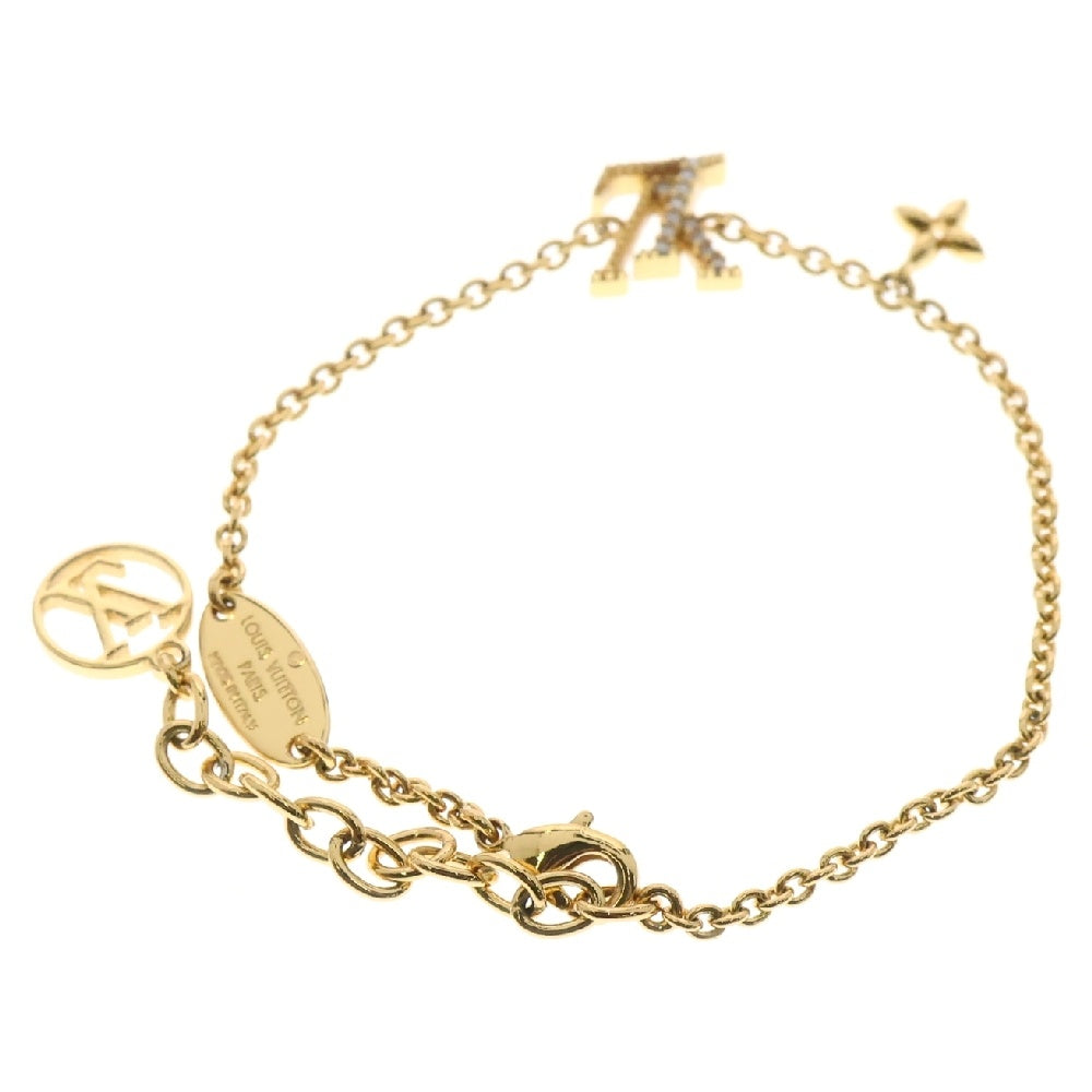 LOUIS VUITTON(ルイヴィトン) ブレスレット LVアイコニック ゴールド ラインストーン GP M00587