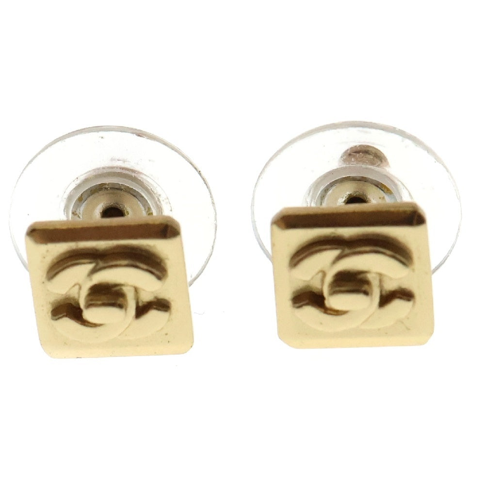 CHANEL(シャネル) スクエア ココマーク ターンロック ピアス ゴールド GP アクセサリー レディース