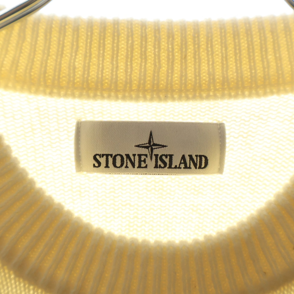 STONE ISLAND(ストーンアイランド) 23AW ロゴワッペン クルーネック ウールニットセーター ホワイト 7915508A3