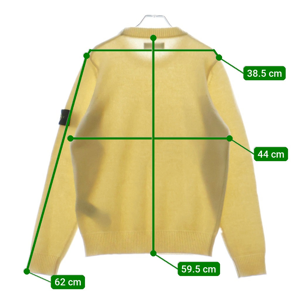 STONE ISLAND(ストーンアイランド) 23AW ロゴワッペン クルーネック ウールニットセーター ホワイト 7915508A3