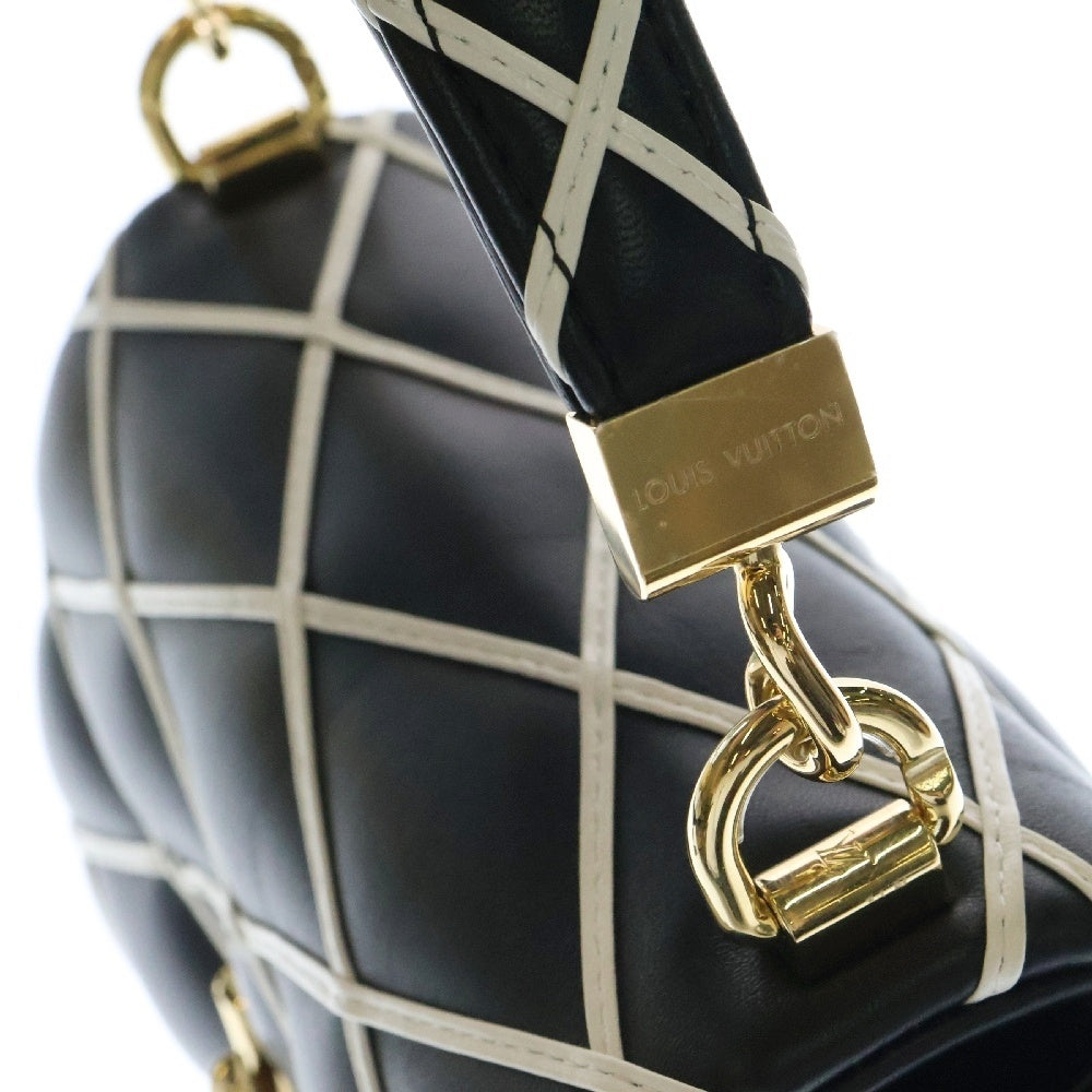 LOUIS VUITTON(ルイヴィトン) GO-14 PM マルタージュ LV ツイストロック ラムスキン チェーンショルダーバッグ ブラック M14849