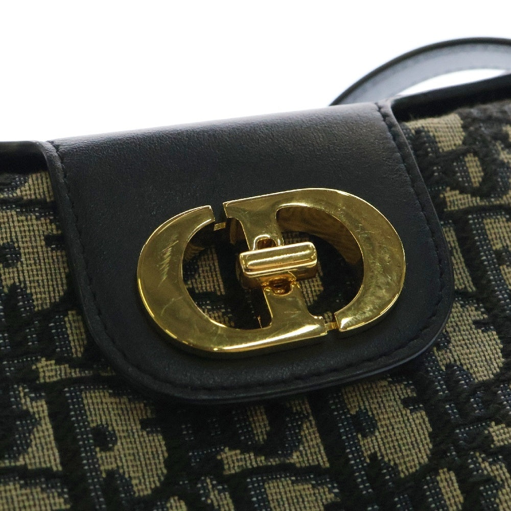 DIOR(ディオール) モンテーニュ アンバー ミニ オブリーク バケットバッグ ショルダーバッグ ネイビー GD金具 S2319UTZQ_M928