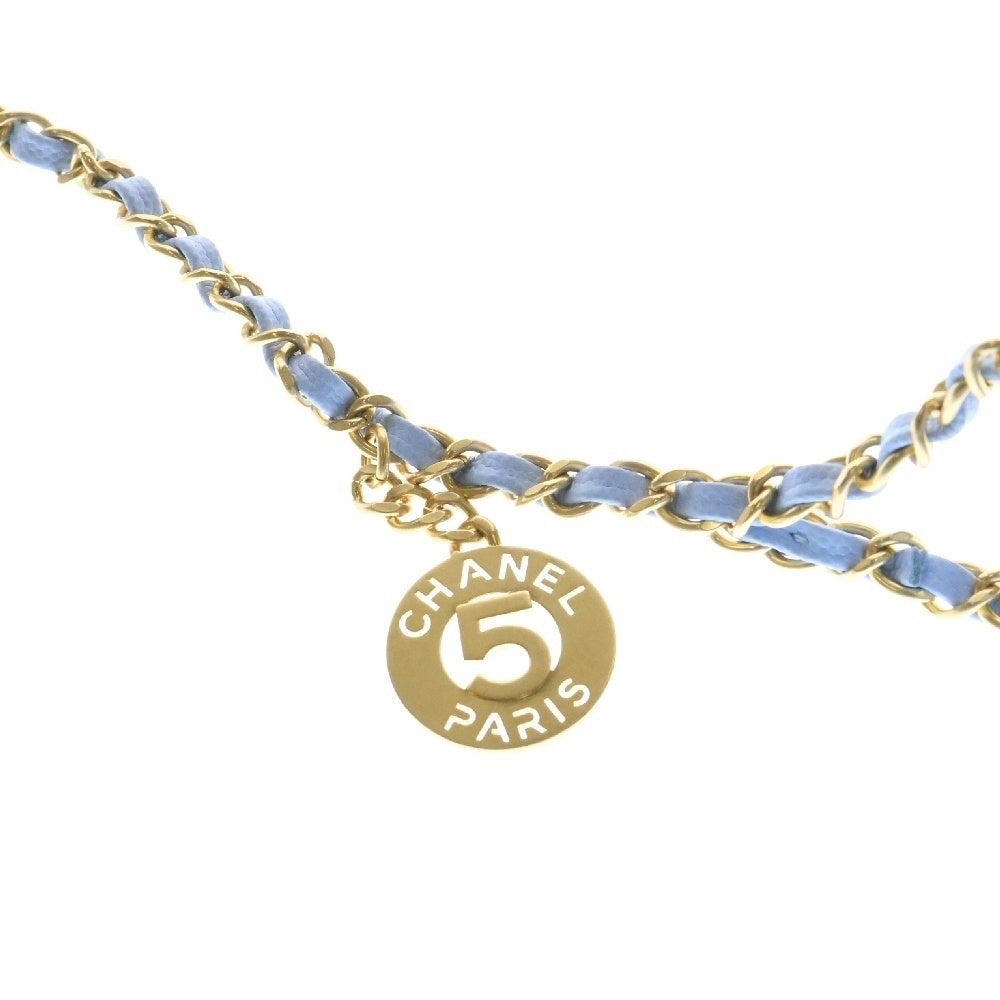 CHANEL(シャネル) マトラッセ ホーボー チェーンショルダーバッグ キャビアスキン ゴールド金具 ライトブルー AS3690