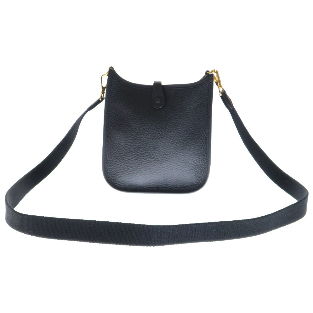 HERMES(エルメス) エブリンTPM トリヨン ショルダーバッグ ブラック ゴールド金具 K刻印