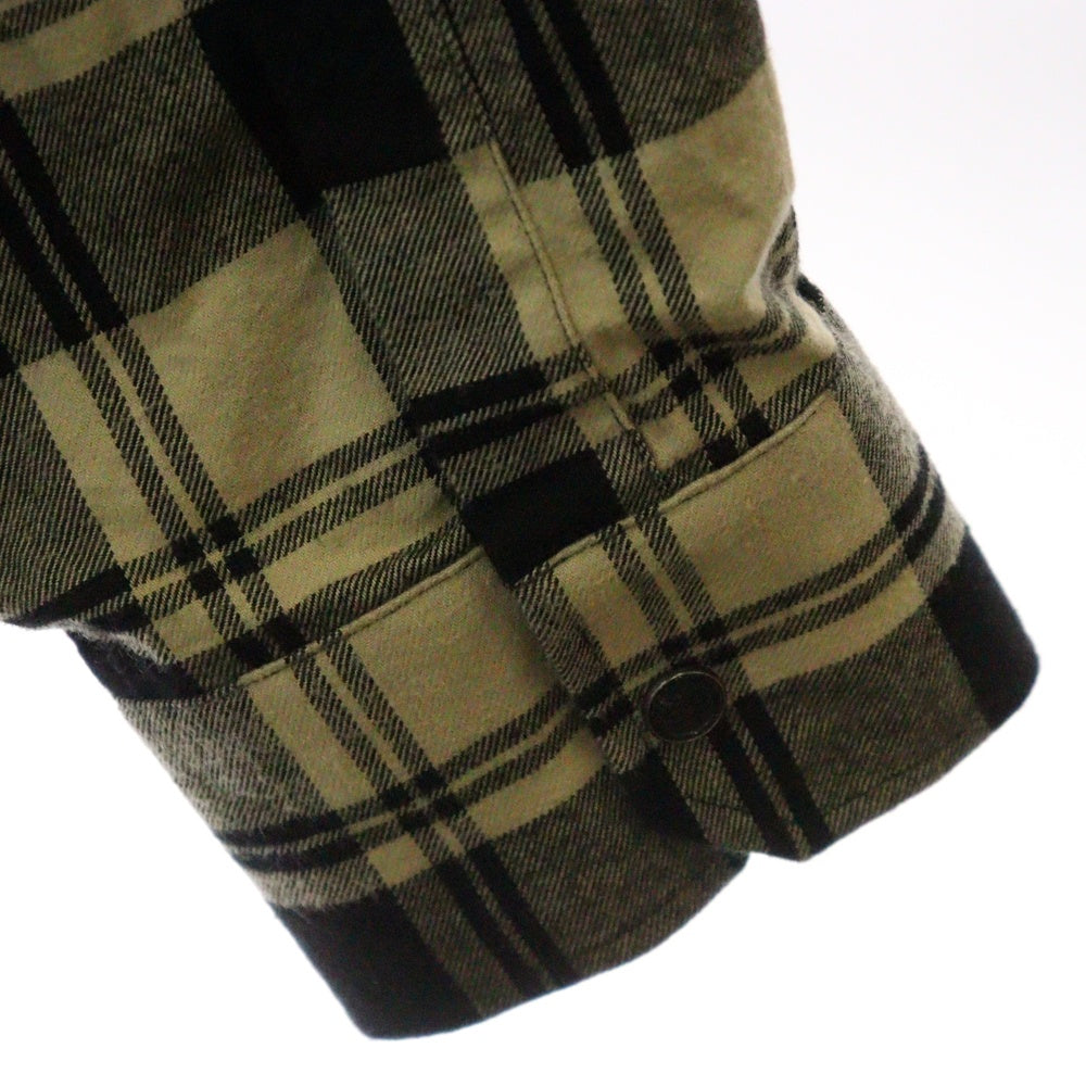 VETEMENTS(ヴェトモン) 24AW LOGO JACQUARD PLAID SHIRT ロゴ ジャガード プレイド 長袖チェックシャツ ベージュ UA65SH919S