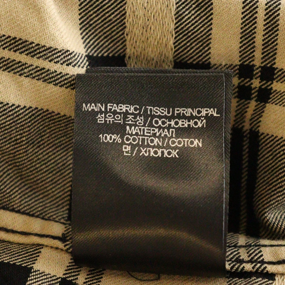 VETEMENTS(ヴェトモン) 24AW LOGO JACQUARD PLAID SHIRT ロゴ ジャガード プレイド 長袖チェックシャツ ベージュ UA65SH919S