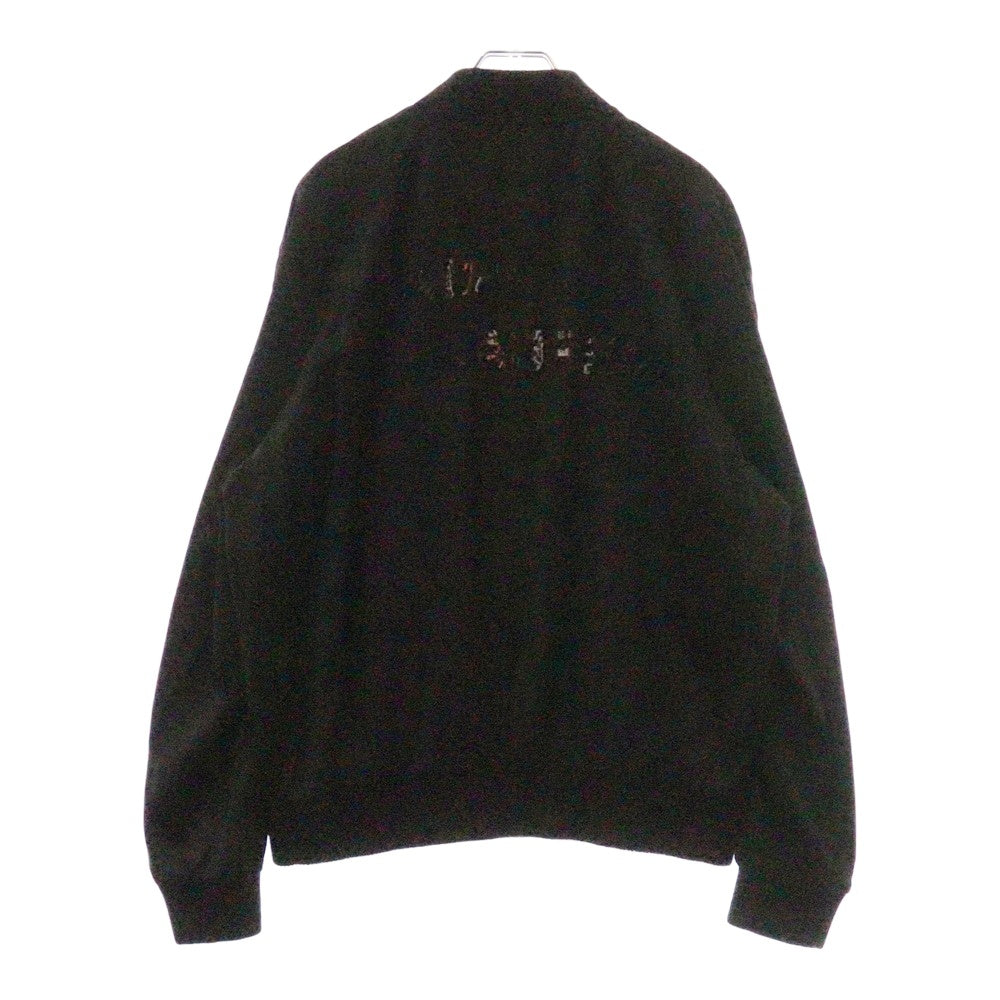 SAINT LAURENT PARIS(サンローランパリ) テディジャケット ビーズ加工 バックロゴ ブラック レーヨン 52