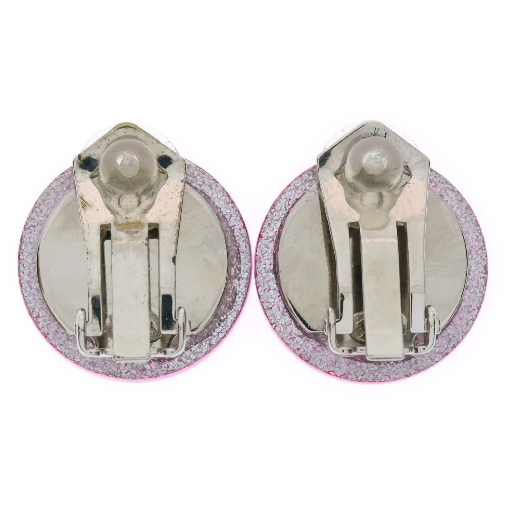 CHANEL(シャネル) ココマーク ラメ イヤリング ピンク レジン アクセサリー 00A