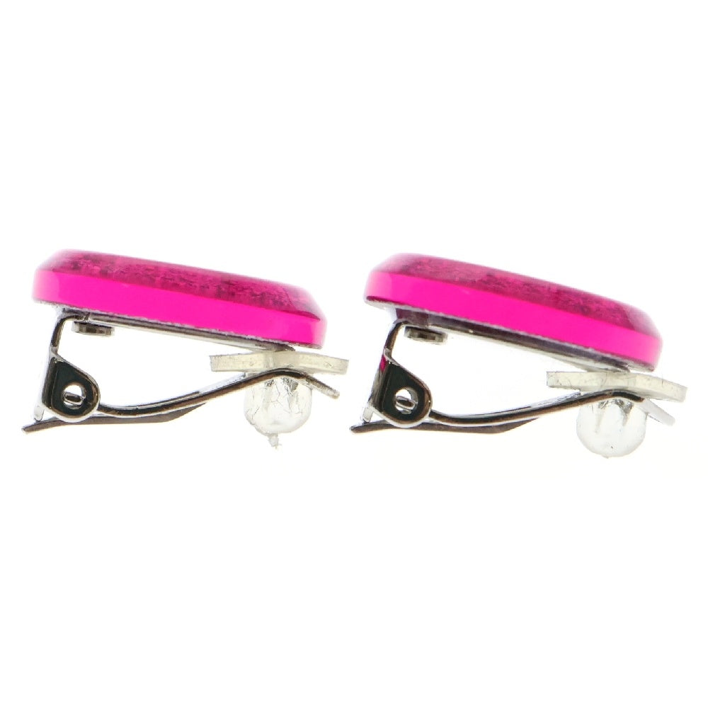 CHANEL(シャネル) ココマーク ラメ イヤリング ピンク レジン アクセサリー 00A