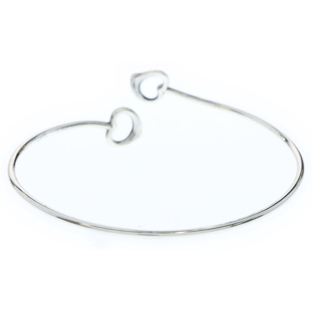 TIFFANY&Co(ティファニー) ダブルオープンハート バングル 950 ブレスレット シルバー 7.3g