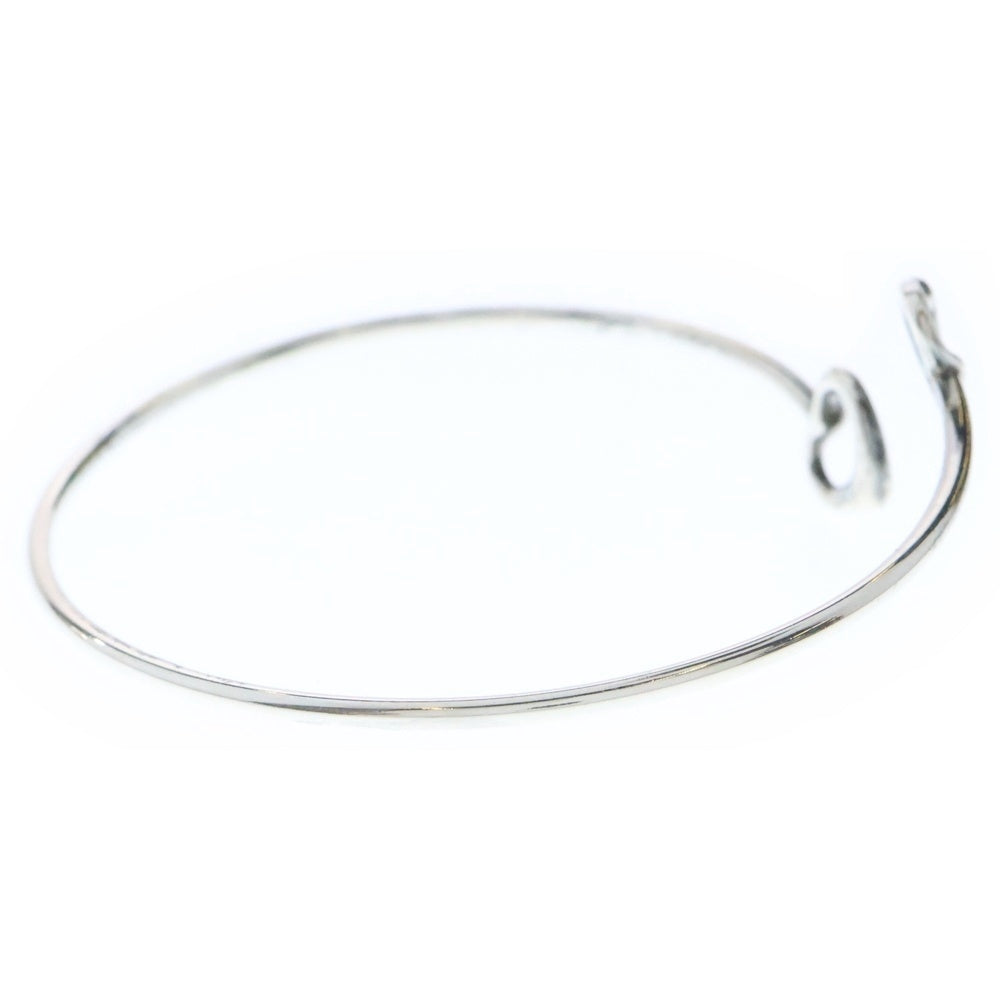 TIFFANY&Co(ティファニー) ダブルオープンハート バングル 950 ブレスレット シルバー 7.3g