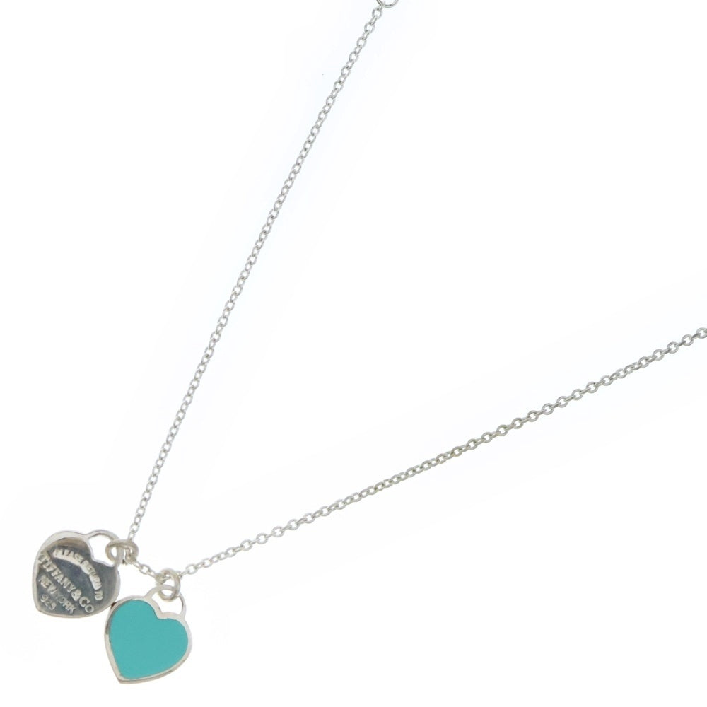 TIFFANY&Co(ティファニー) リターントゥティファニー ダブルハートネックレス ペンダント SV925 シルバー×ティファニーブルー