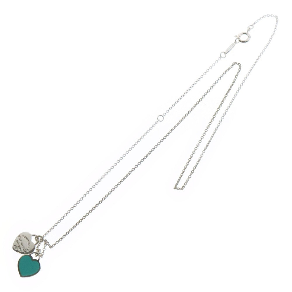 TIFFANY&Co(ティファニー) リターントゥティファニー ダブルハートネックレス ペンダント SV925 シルバー×ティファニーブルー