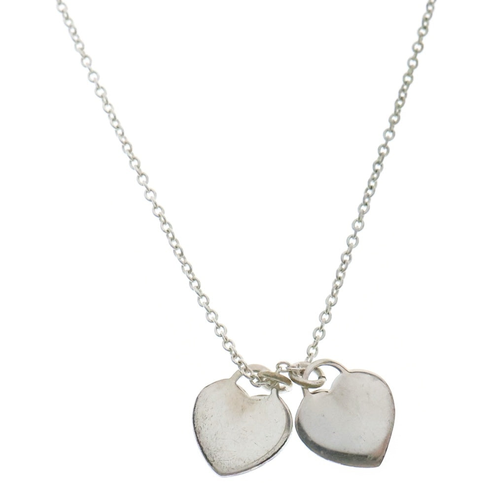 TIFFANY&Co(ティファニー) リターントゥティファニー ダブルハートネックレス ペンダント SV925 シルバー×ティファニーブルー