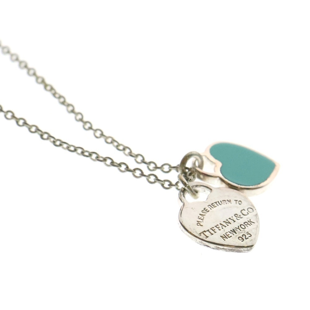 TIFFANY&Co(ティファニー) リターントゥティファニー ダブルハートネックレス ペンダント SV925 シルバー×ティファニーブルー
