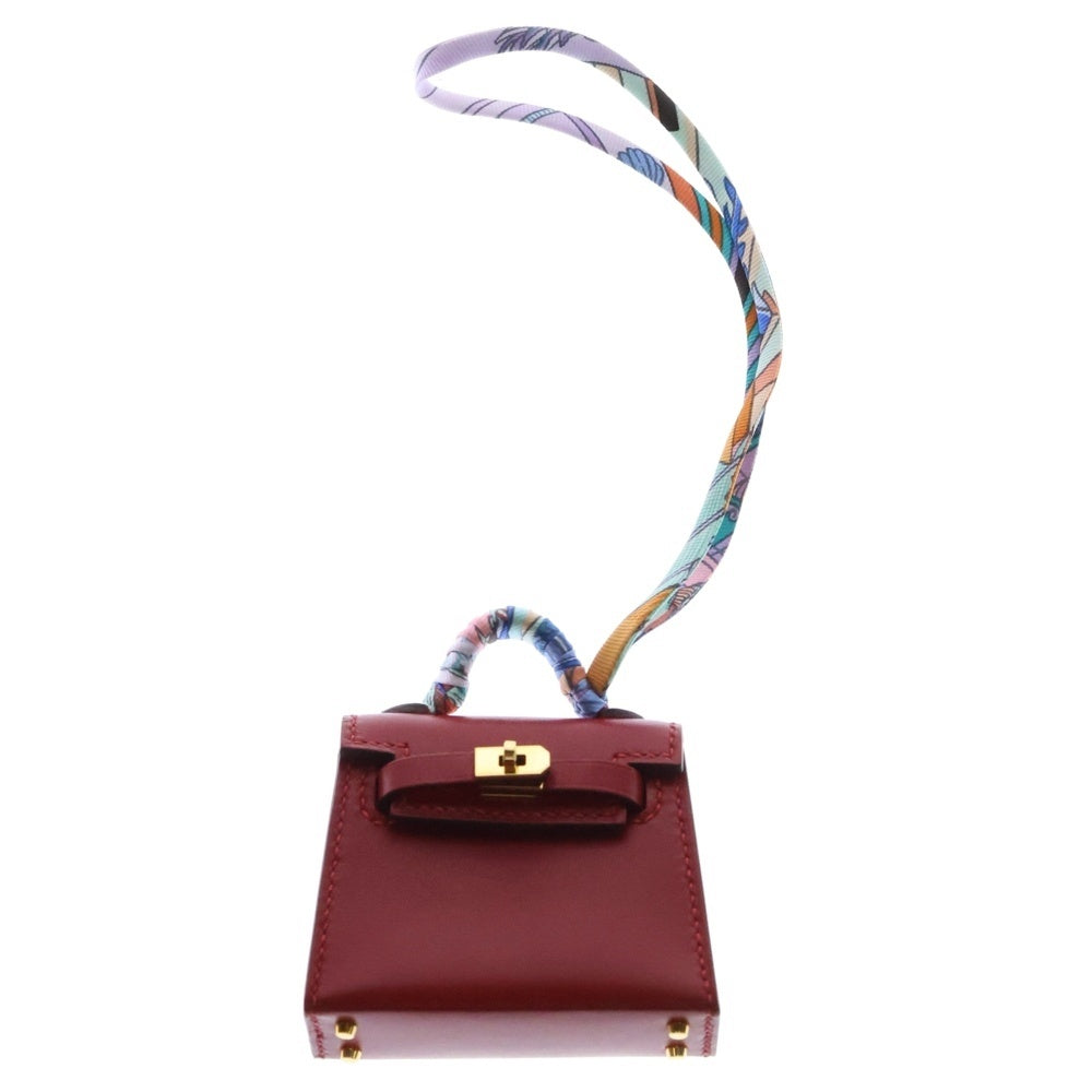 HERMES(エルメス) ケリートゥイリー ミニ バックチャーム ルージュヴィフ ヴォータデラクト レッド ゴールド金具 Z刻