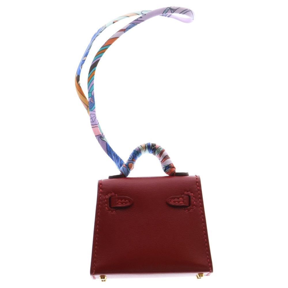 HERMES(エルメス) ケリートゥイリー ミニ バックチャーム ルージュヴィフ ヴォータデラクト レッド ゴールド金具 Z刻