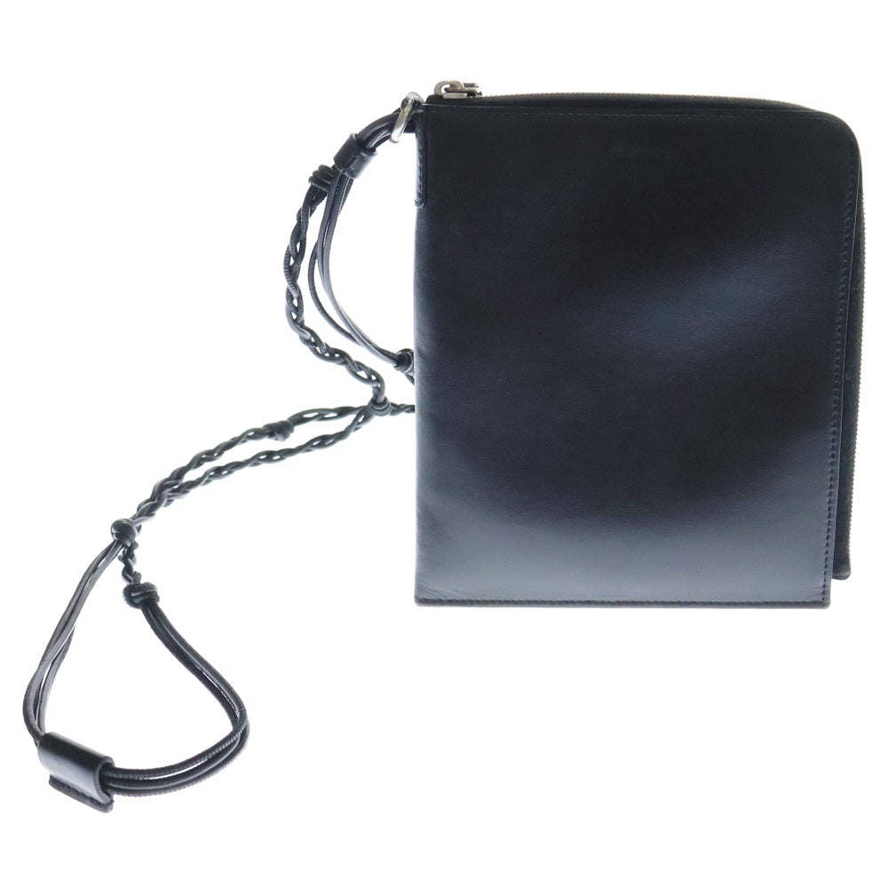 JIL SANDER NAVY(ジルサンダーネイビー) ショルダーバッグ ショルダーポーチ ブラック レザー JSMU840091