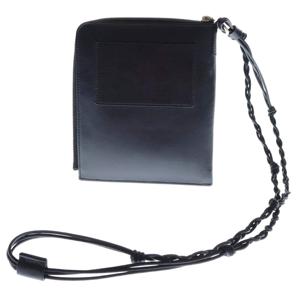 JIL SANDER NAVY(ジルサンダーネイビー) ショルダーバッグ ショルダーポーチ ブラック レザー JSMU840091