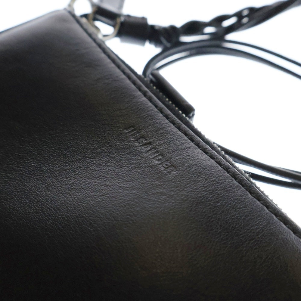 JIL SANDER NAVY(ジルサンダーネイビー) ショルダーバッグ ショルダーポーチ ブラック レザー JSMU840091
