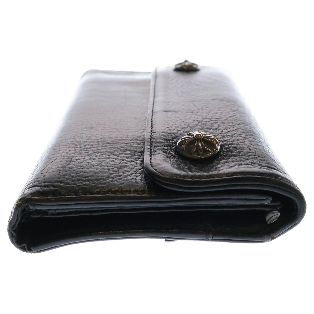CHROME HEARTS(クロムハーツ) WAVE ウェーブ レザーウォレット 財布 ブラック BCA374