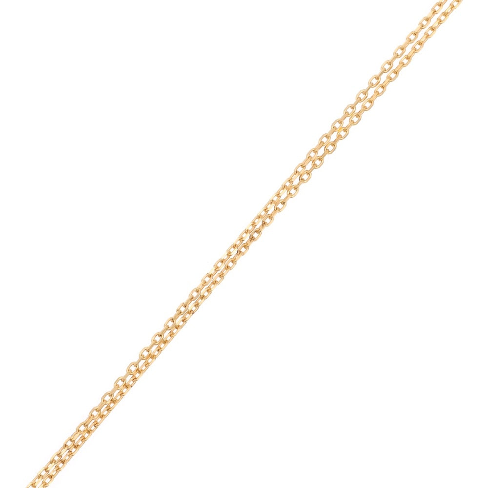 HERMES(エルメス) オーケリー カデナ ネックレス ペンダント ゴールド金具 ネイビー レザー GP D刻