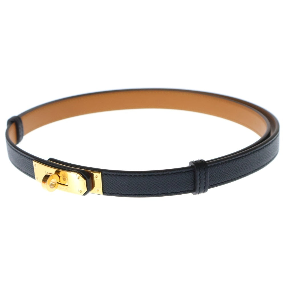 HERMES(エルメス) ケリー ベルト ブラック ゴールド金具 エプソン K刻印