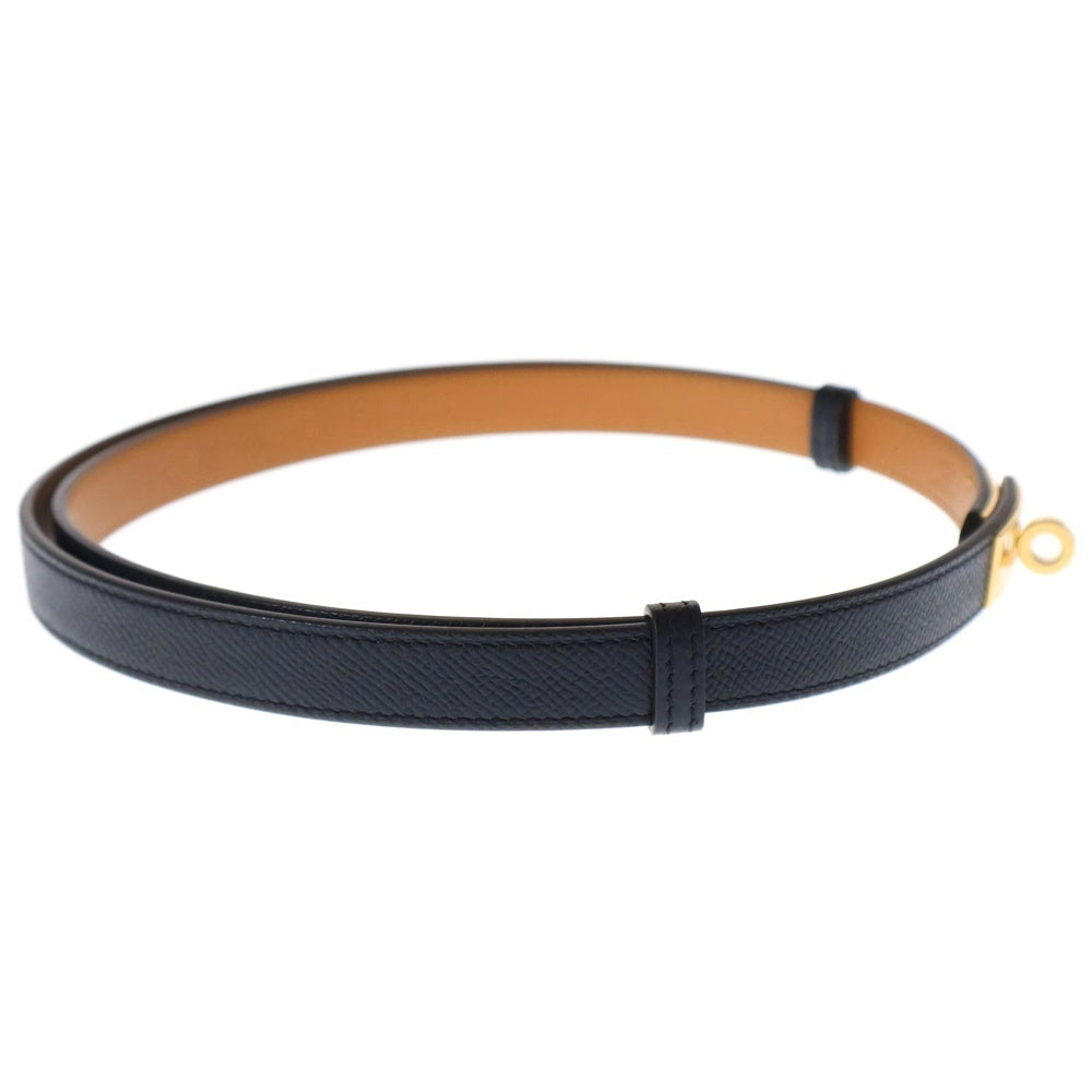 HERMES(エルメス) ケリー ベルト ブラック ゴールド金具 エプソン K刻印
