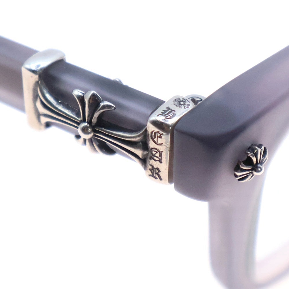 CHROME HEARTS(クロムハーツ) COX UCKER ウェリントンフレーム クリアレンズ メガネ 眼鏡 アイウェア グレー