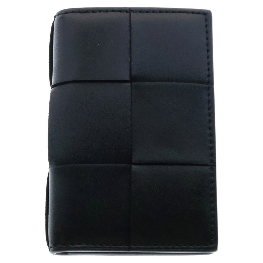 BOTTEGA VENETA(ボッテガヴェネタ) CASSETE カセット イントレチャート レザー カード パスケース ブラック 748053 VBWD2