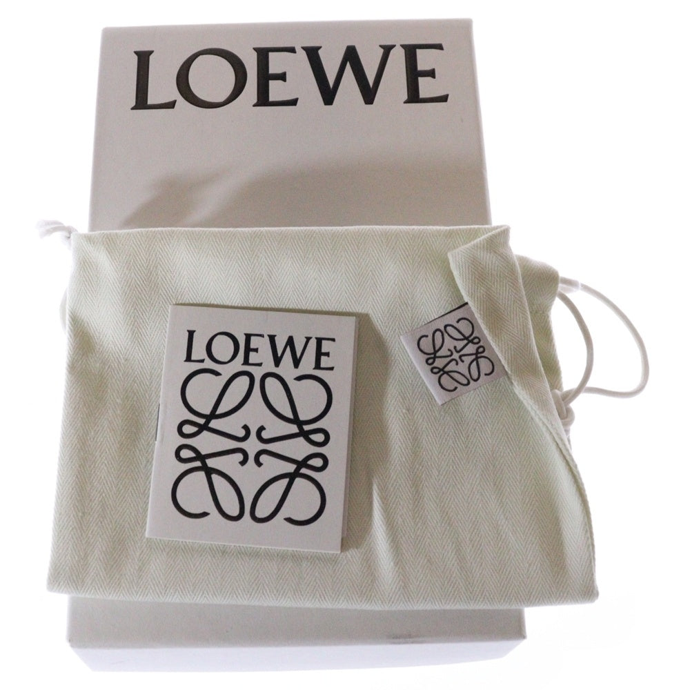 LOEWE(ロエベ) パズル オープン ラウンドファスナー 長財布 レッド レザー
