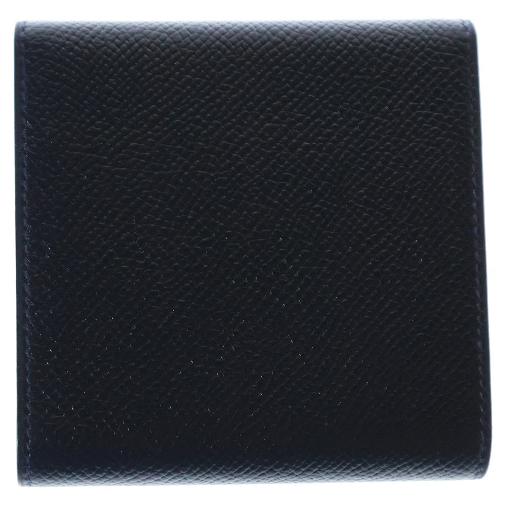 HERMES(エルメス) ポストイットケース ネイビー ゴールド金具