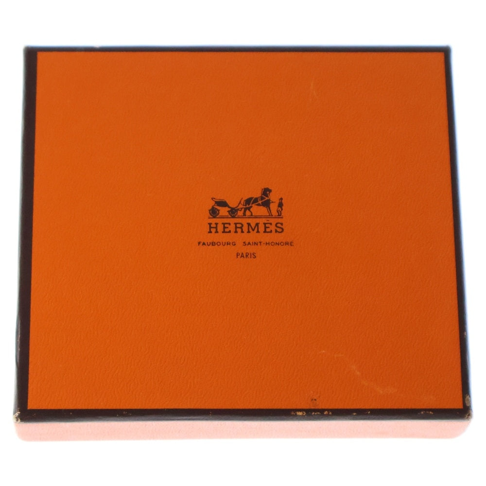 HERMES(エルメス) ポストイットケース ネイビー ゴールド金具