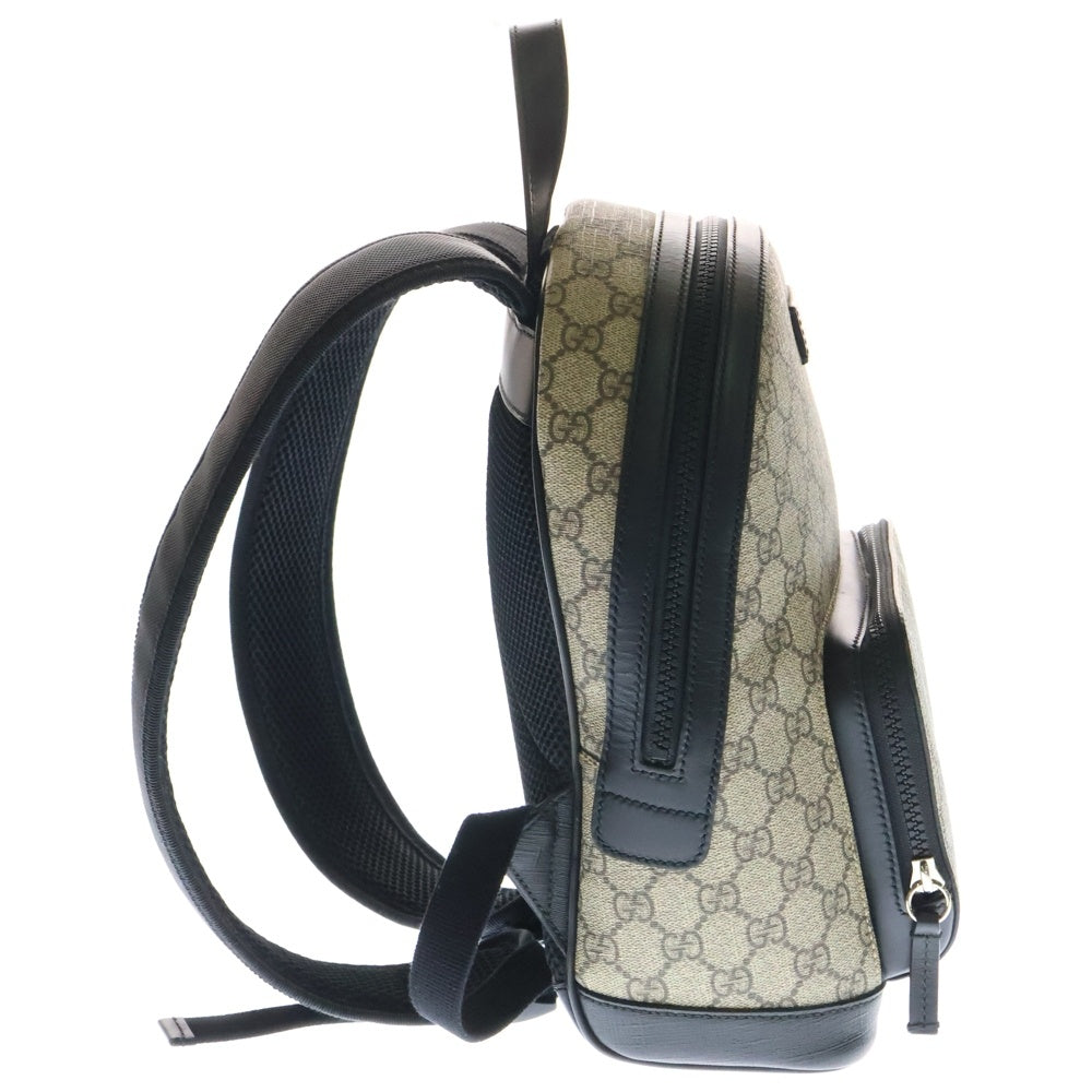 GUCCI(グッチ) GGスプリーム バックパック キャンバス×レザー ブラック×ベージュ 429020