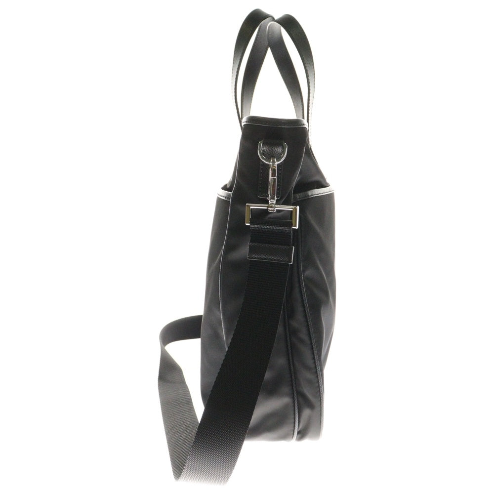 PRADA(プラダ) 2WAYバッグ ハンドバック トートバッグ ショルダーバッグ ブラック シルバー金具 テスート レザー 2VG032