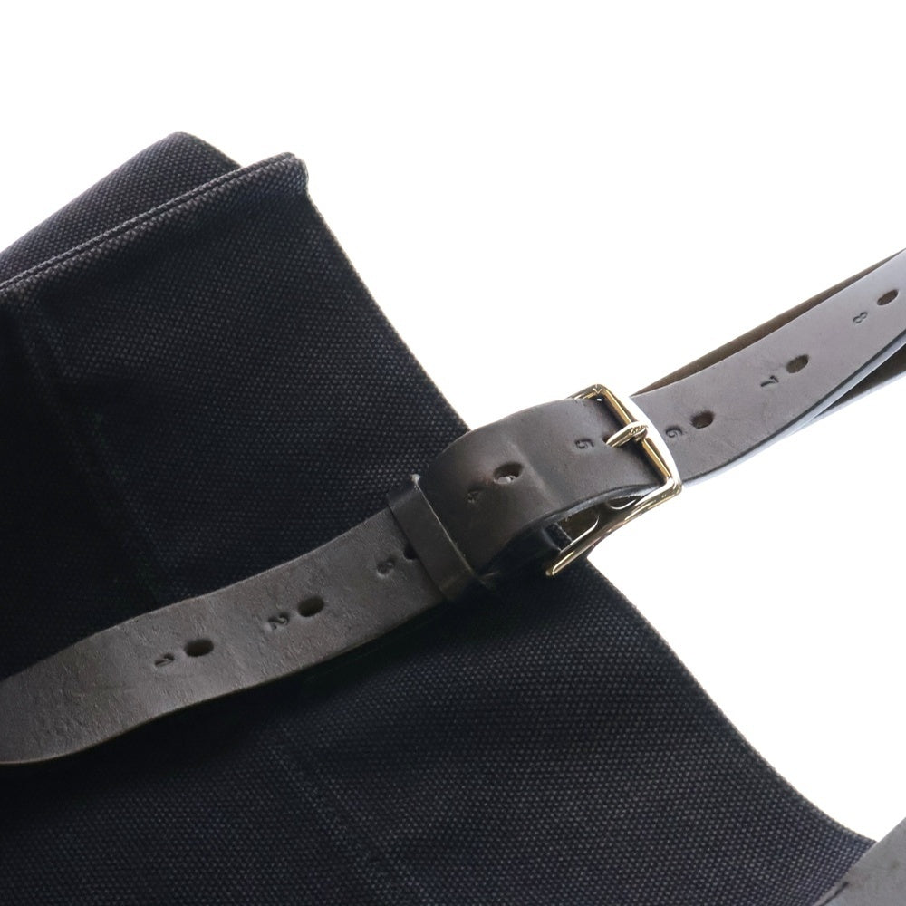 HERMES(エルメス) エトリヴィエール トートバッグ ハンドバッグ シルバー金具 ネイビー コットン キャンバス×レザー